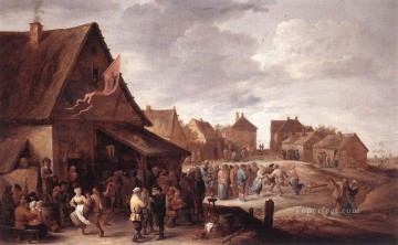 David Teniers the Younger Painting - Village Feast David Teniers the Younger
